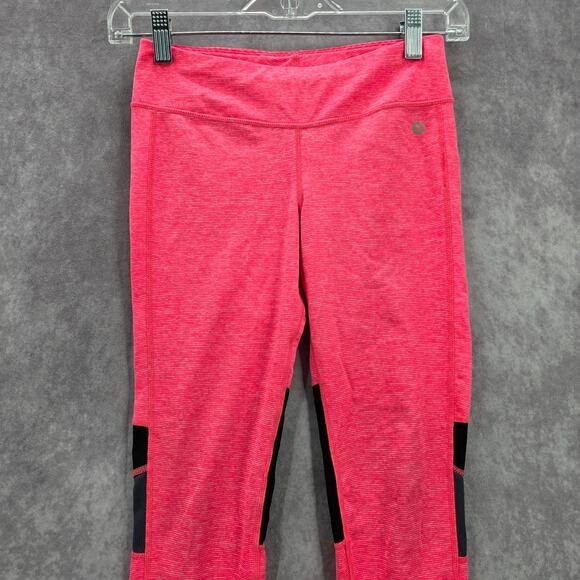 Xersion Pink Black Skinny Stretch Pants Bottoms Ankle Leggings M Medium 10 12 - Picture 3 of 6